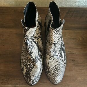 Union Bay Snakeskin Ankle Boots